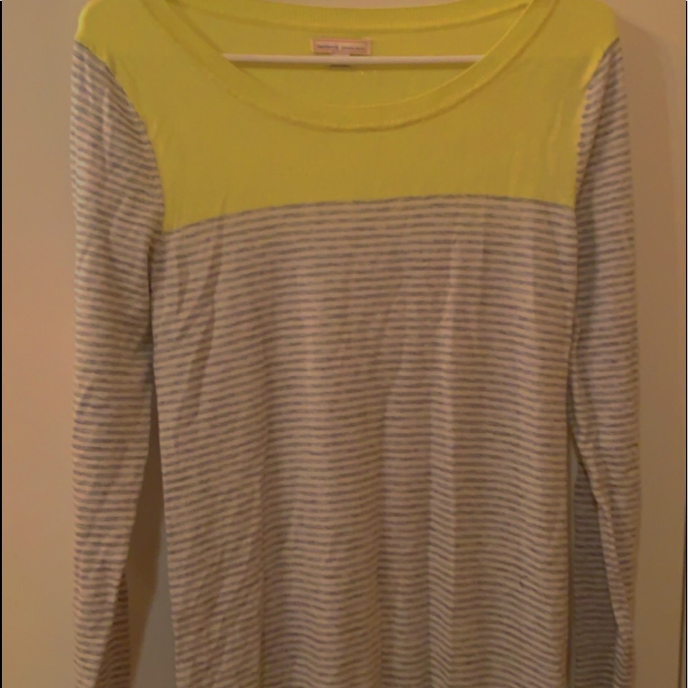 Yellow and Gray Stripe Long Sleeve